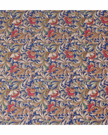Royal Blue Cotton Lawn Printed Fabric 110cm