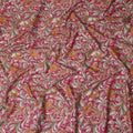 Magenta Pink Cotton Lawn Printed Fabric 110cm