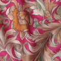 Magenta Pink Cotton Lawn Printed Fabric 110cm