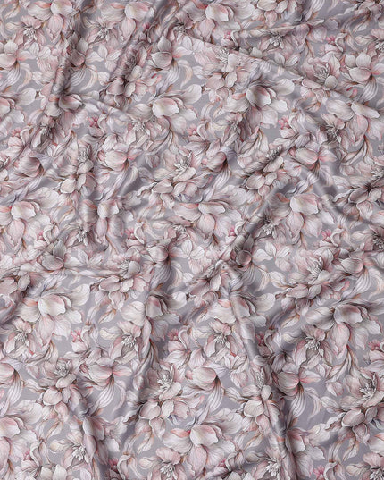 Dusty Lilac Cotton Lawn Printed Fabric 110cm
