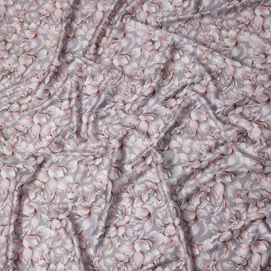 Dusty Lilac Cotton Lawn Printed Fabric 110cm