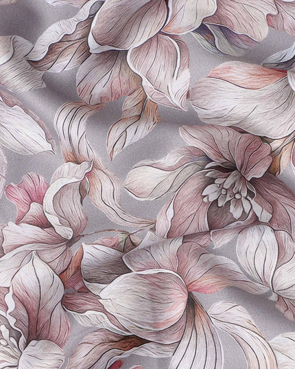 Dusty Lilac Cotton Lawn Printed Fabric 110cm