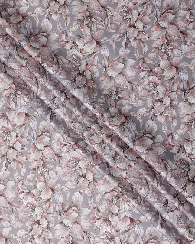 Dusty Lilac Cotton Lawn Printed Fabric 110cm