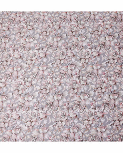 Dusty Lilac Cotton Lawn Printed Fabric 110cm