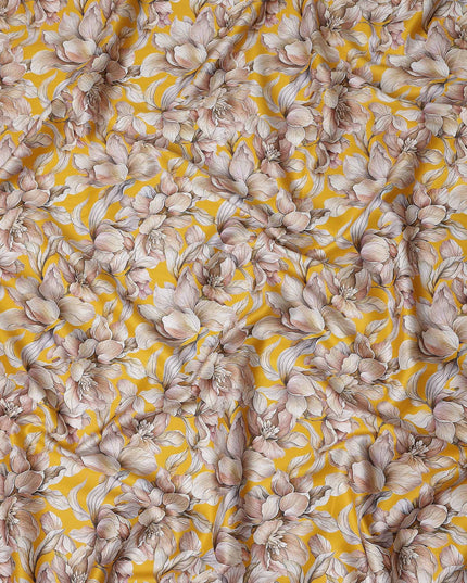 Mustard Gold Cotton Satin Fabric 110cm