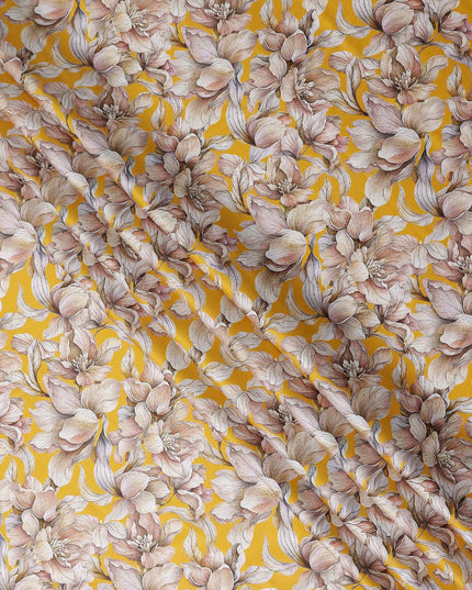 Mustard Gold Cotton Satin Fabric 110cm