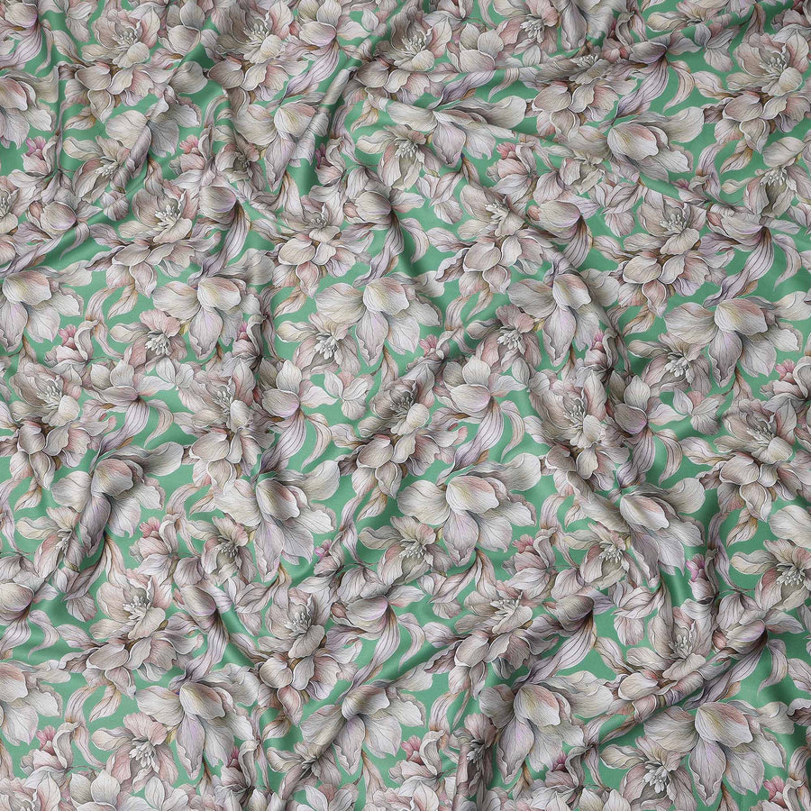 Mint Sage Cotton Satin Fabric 110cm