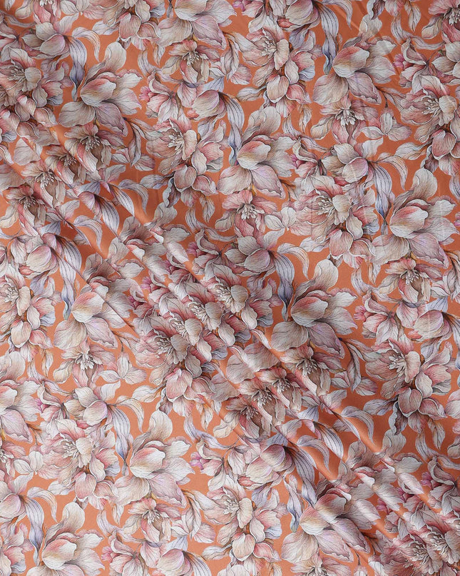 Coral Peach Cotton Satin Fabric 110cm
