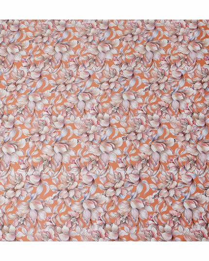 Coral Peach Cotton Satin Fabric 110cm