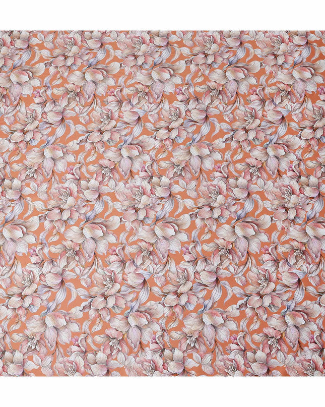 Coral Peach Cotton Satin Fabric 110cm