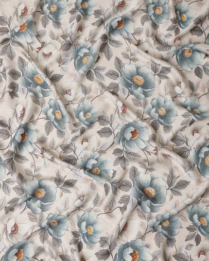 Cream Ivory Synthetic Satin Fabric 110cm