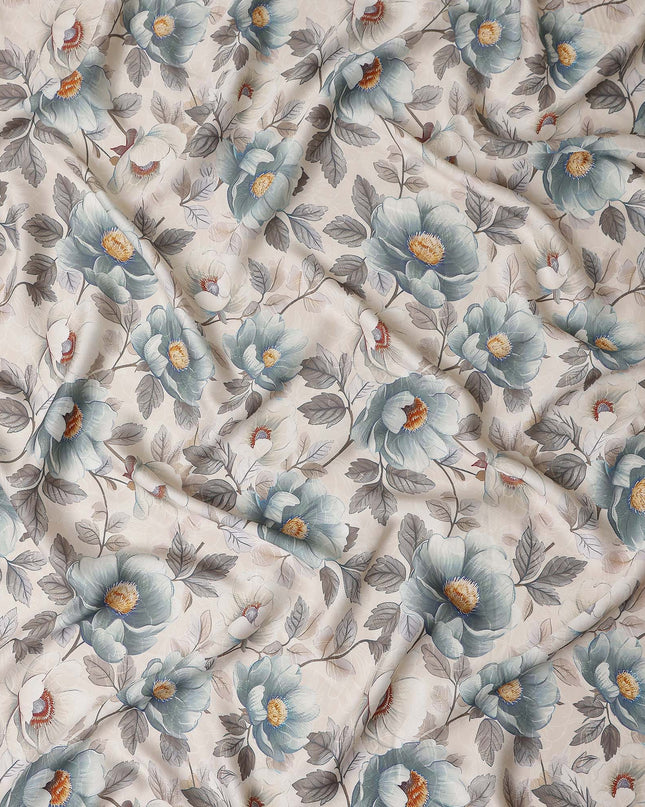Cream Ivory Synthetic Satin Fabric 110cm