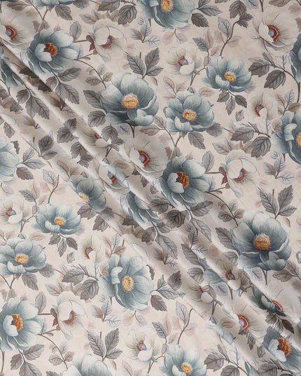 Cream Ivory Synthetic Satin Fabric 110cm