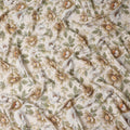 Ivory Tan Synthetic Satin Fabric 110cm