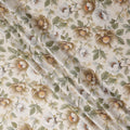 Ivory Tan Synthetic Satin Fabric 110cm