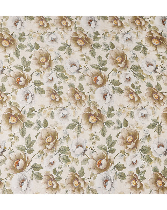 Ivory Tan Synthetic Satin Fabric 110cm
