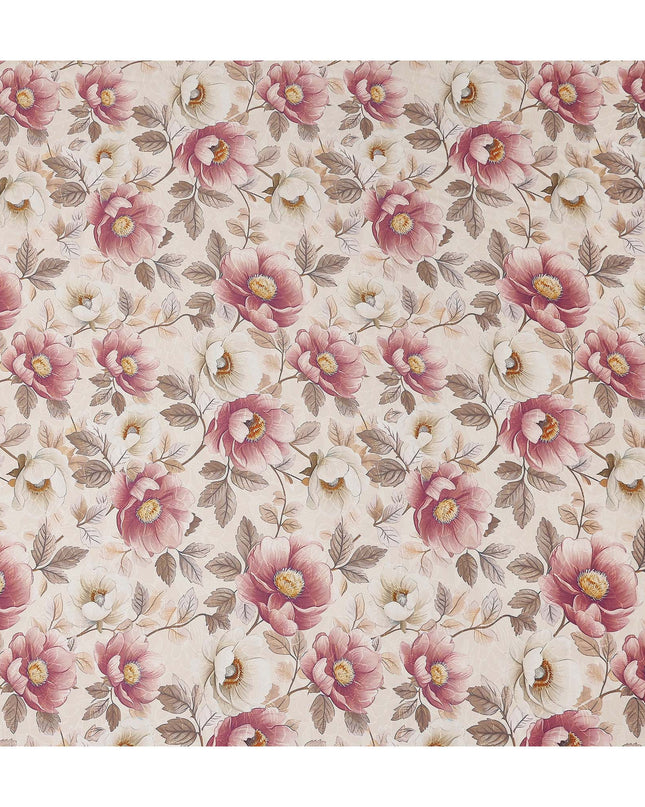 Cream Beige Synthetic Satin Fabric 110cm