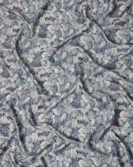 Dove Grey Synthetic Satin Fabric 110cm