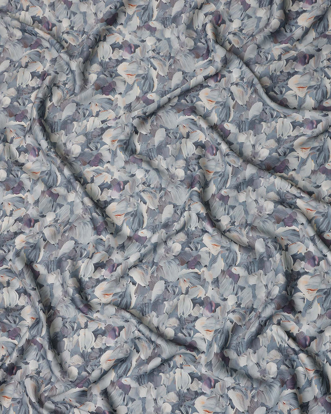 Dove Grey Synthetic Satin Fabric 110cm