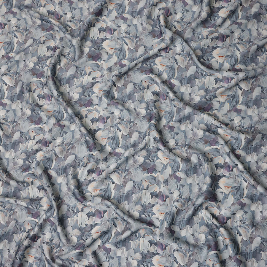 Dove Grey Synthetic Satin Fabric 110cm