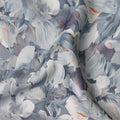 Dove Grey Synthetic Satin Fabric 110cm