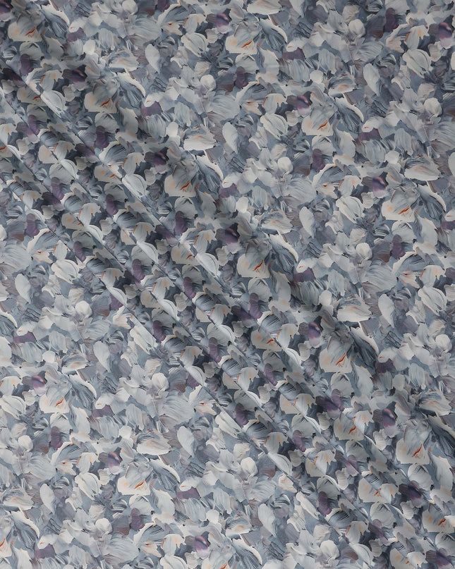Dove Grey Synthetic Satin Fabric 110cm