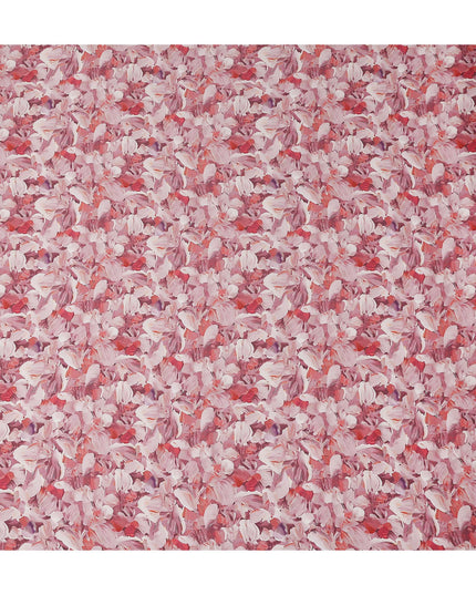 Rose Coral Synthetic Satin Fabric 110cm