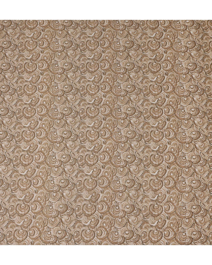 Sandy Tan Cotton Lawn Printed Fabric 110cm