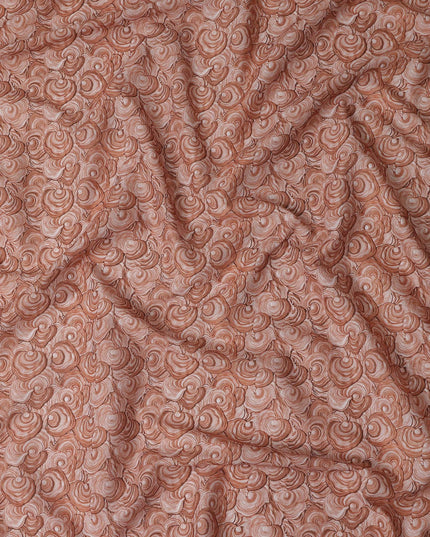 Terracotta Rust Cotton Lawn Printed Fabric 110cm