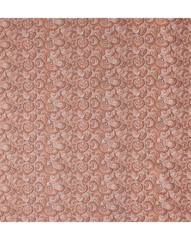 Terracotta Rust Cotton Lawn Printed Fabric 110cm