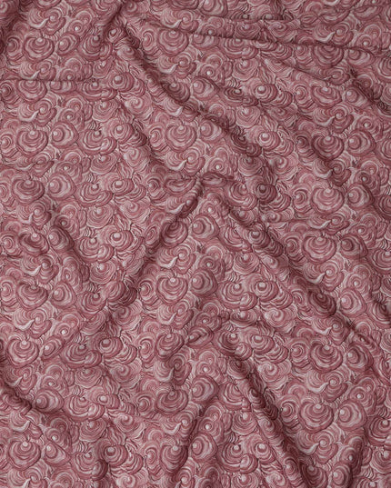 Dusty Mauve Cotton Lawn Printed Fabric 110cm