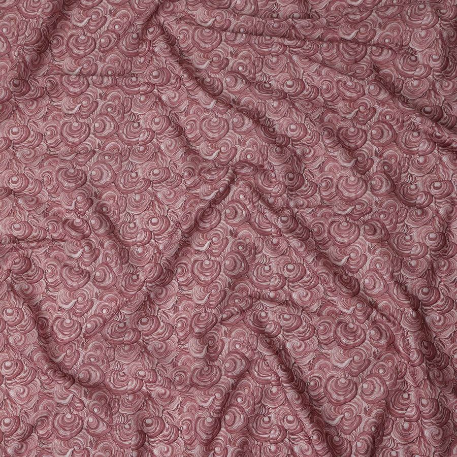 Dusty Mauve Cotton Lawn Printed Fabric 110cm