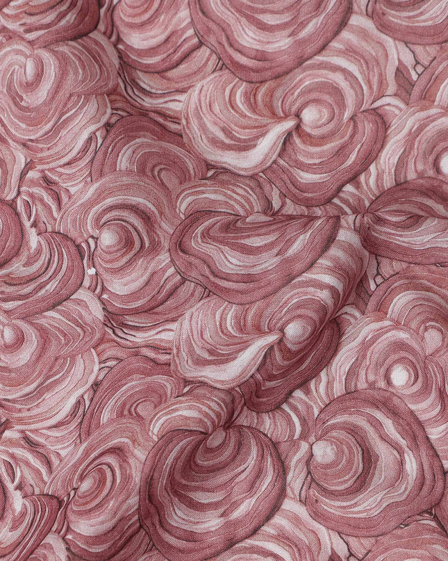 Dusty Mauve Cotton Lawn Printed Fabric 110cm