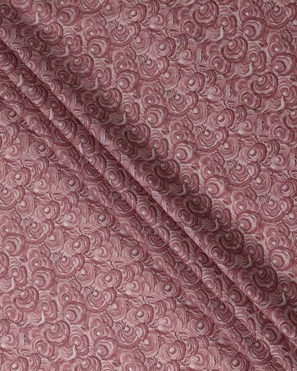 Dusty Mauve Cotton Lawn Printed Fabric 110cm