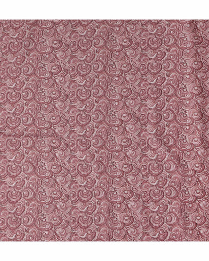 Dusty Mauve Cotton Lawn Printed Fabric 110cm