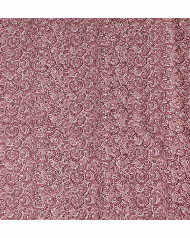 Dusty Mauve Cotton Lawn Printed Fabric 110cm