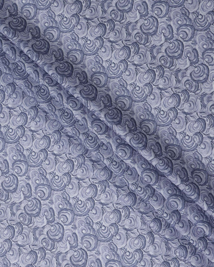 Slate Blue Cotton Lawn Printed Fabric 110cm