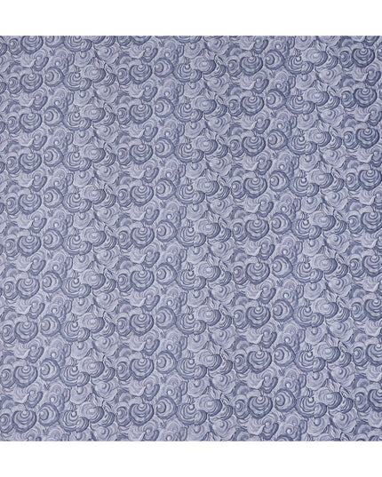 Slate Blue Cotton Lawn Printed Fabric 110cm