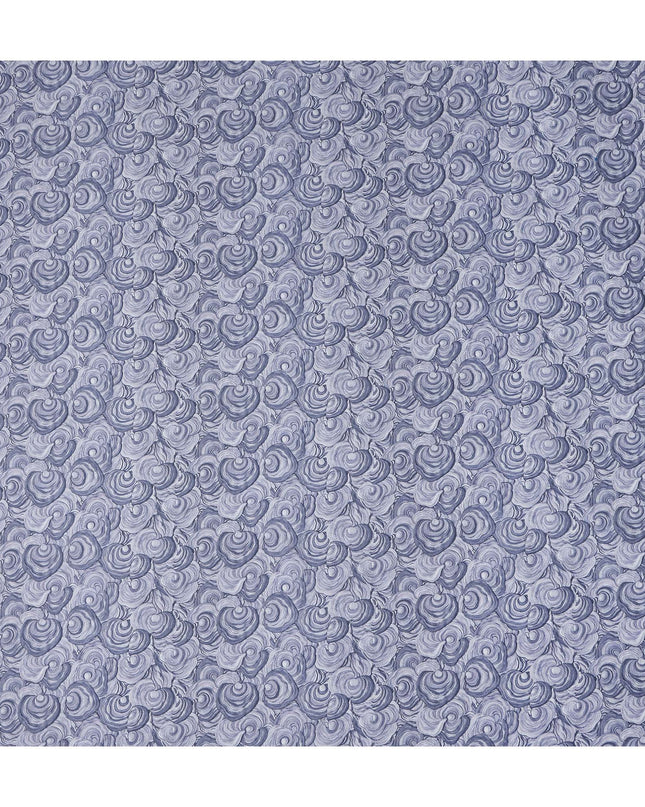 Slate Blue Cotton Lawn Printed Fabric 110cm