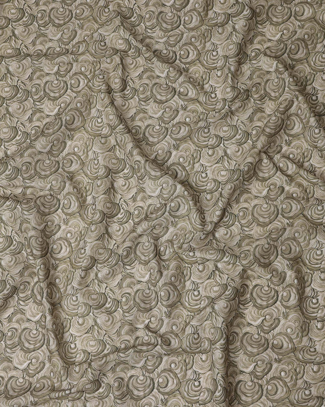Olive Sage Cotton Lawn Printed Fabric 110cm