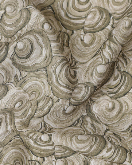Olive Sage Cotton Lawn Printed Fabric 110cm