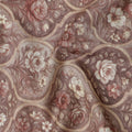 Rosewood Mauve Cotton Lawn Printed Fabric 110cm