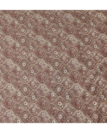 Rosewood Mauve Cotton Lawn Printed Fabric 110cm