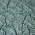 Teal Green Cotton Lawn Printed Fabric 110cm