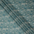 Teal Green Cotton Lawn Printed Fabric 110cm