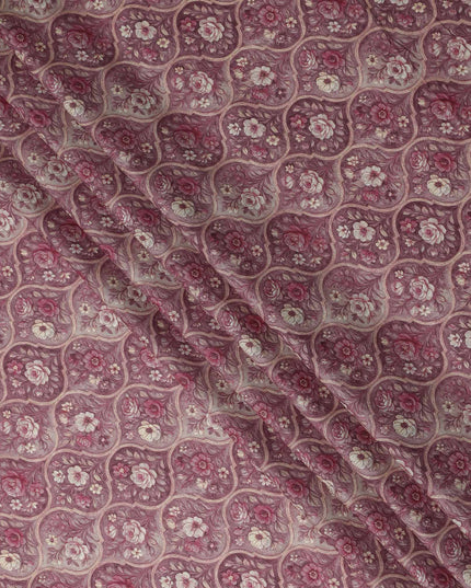 Orchid Mauve Cotton Lawn Printed Fabric 110cm