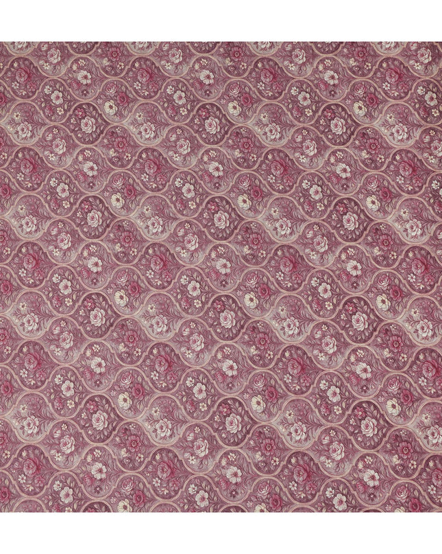 Orchid Mauve Cotton Lawn Printed Fabric 110cm