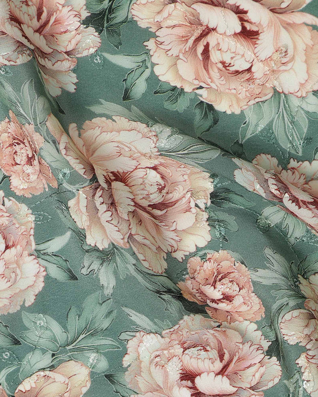Sea Green Viscose Crepe Fabric 110cm