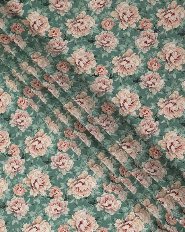 Sea Green Viscose Crepe Fabric 110cm