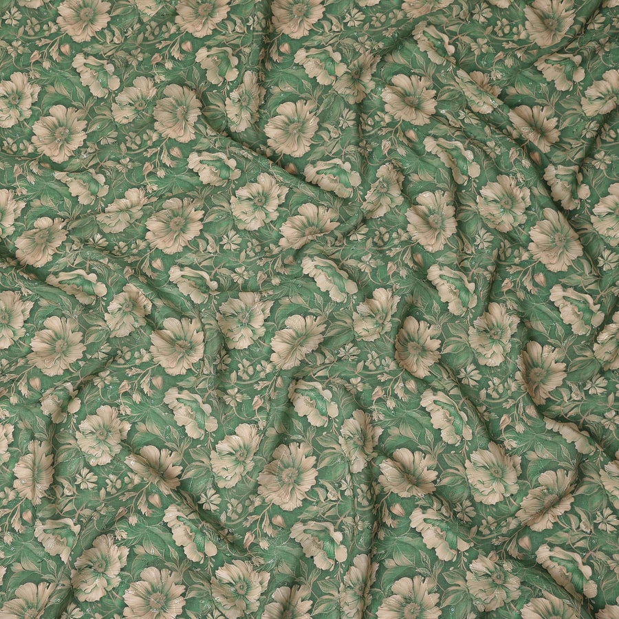 Sage Beige Viscose Crepe Fabric 110cm